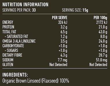 Organic whole linseeds