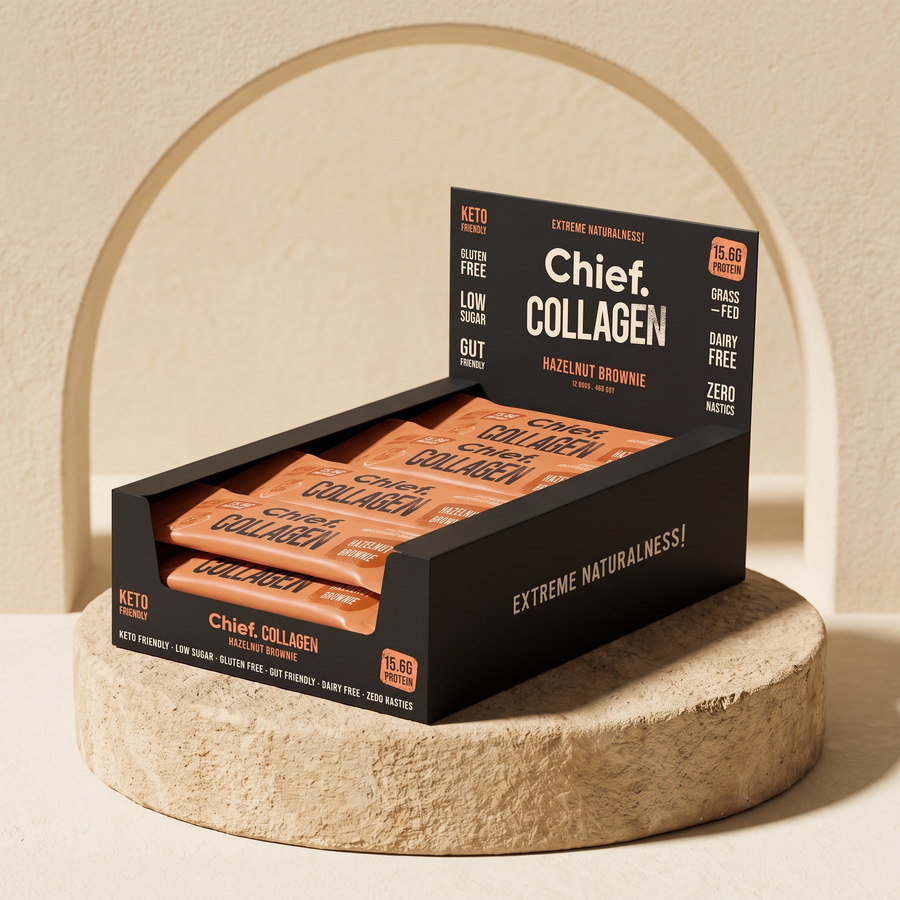 Collagen protein bars (hazelnut brownie)