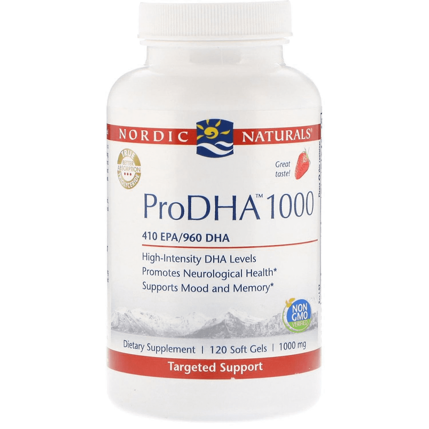Nordic Naturals ProDHA 1000 Strawberry OptiLabs by Evergreen