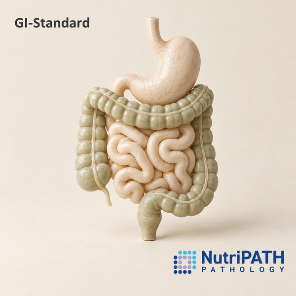 GI-Standard — original OptiLabs clinical illustration with supplier logo; collection items are illustrative, not the exact supplied kit