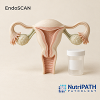 EndoSCAN — original OptiLabs clinical illustration with supplier logo; collection items are illustrative, not the exact supplied kit