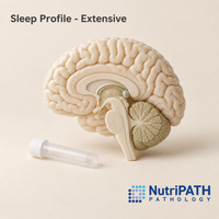 Sleep Profile - Extensive — original OptiLabs clinical illustration with supplier logo; collection items are illustrative, not the exact supplied kit