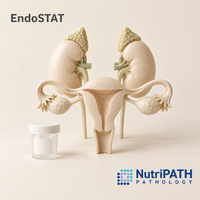 EndoSTAT — original OptiLabs clinical illustration with supplier logo; collection items are illustrative, not the exact supplied kit