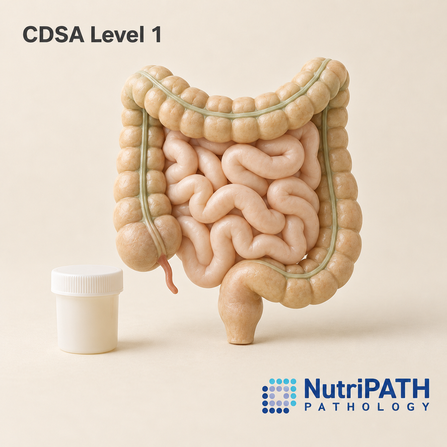 CDSA Level 1 — original OptiLabs clinical illustration with supplier logo; collection items are illustrative, not the exact supplied kit