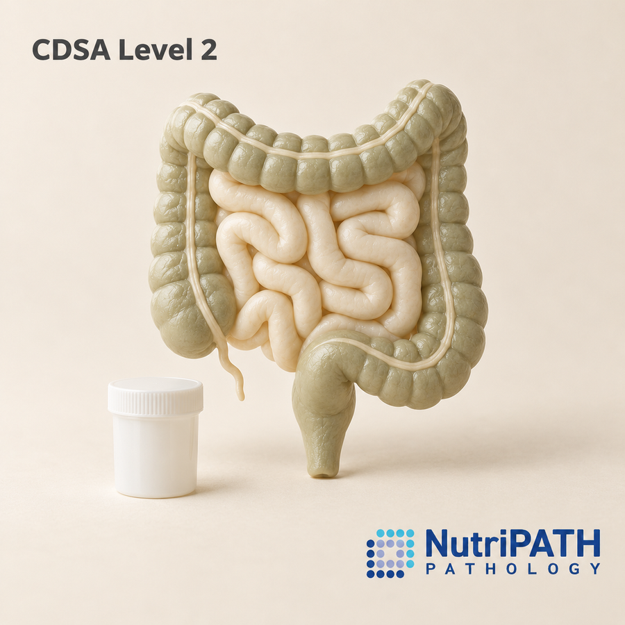 CDSA Level 2 — original OptiLabs clinical illustration with supplier logo; collection items are illustrative, not the exact supplied kit