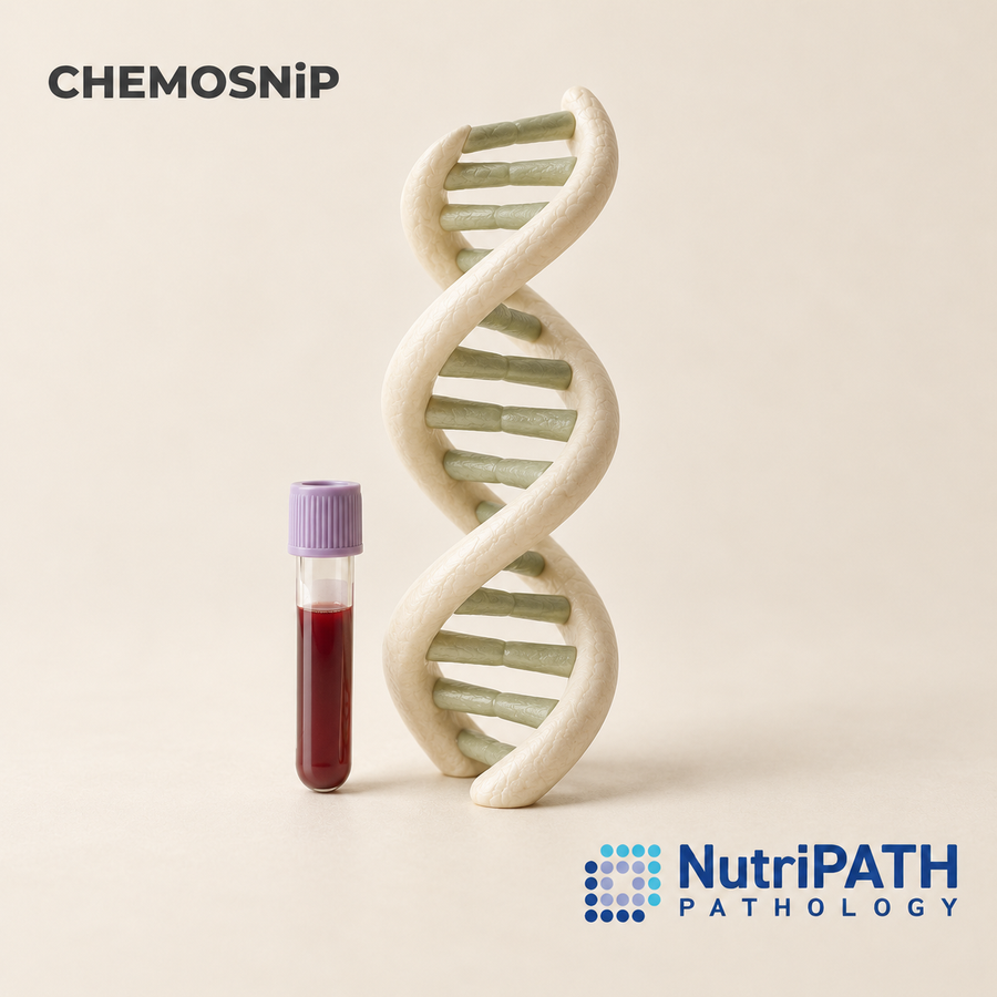 CHEMOSNiP — original OptiLabs clinical illustration with supplier logo; collection items are illustrative, not the exact supplied kit
