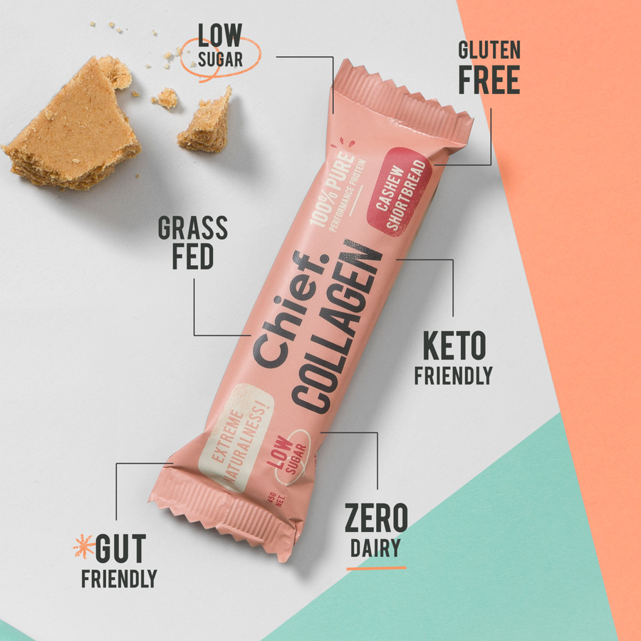 Collagen protein bars (cashew shortbread)
