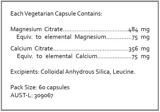 Calcium and magnesium 1:1 blend