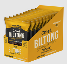 Load image into Gallery viewer, Chief Smokey BBQ Biltong (12 pack)
