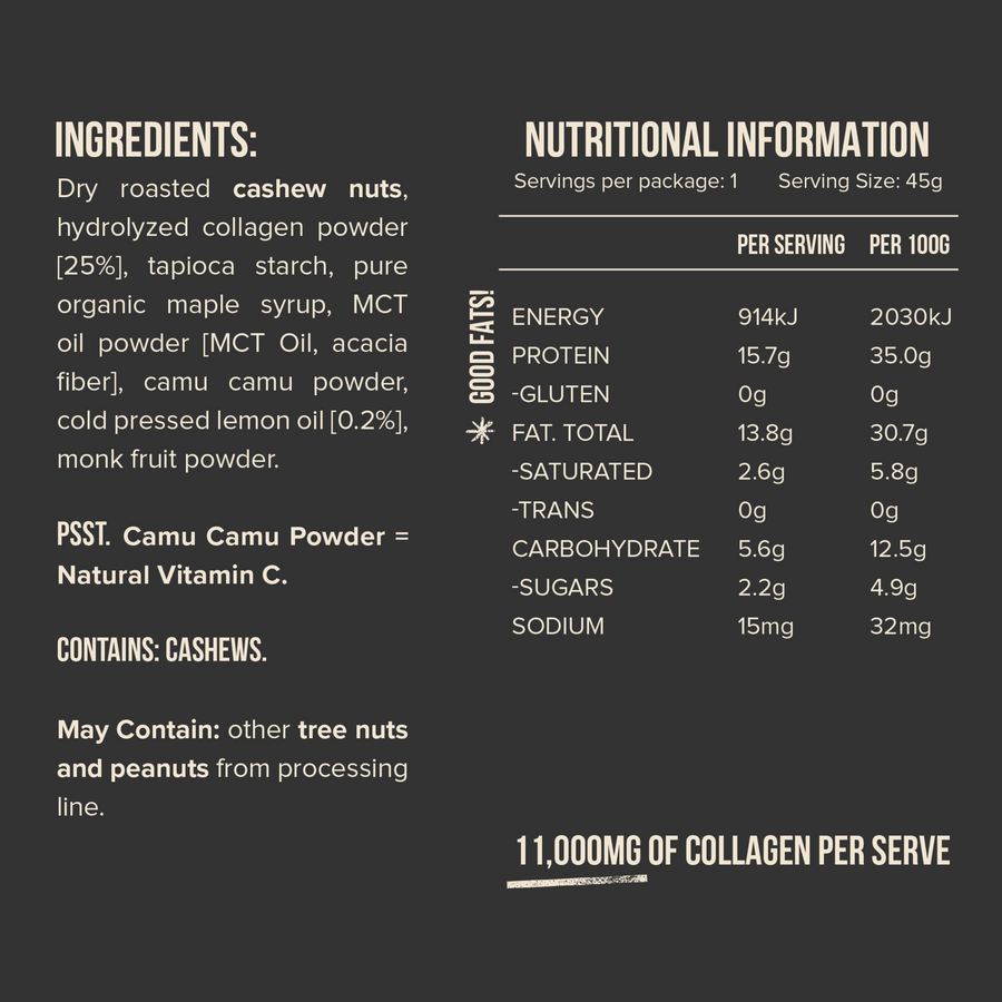 Collagen protein bars (lemon tart)