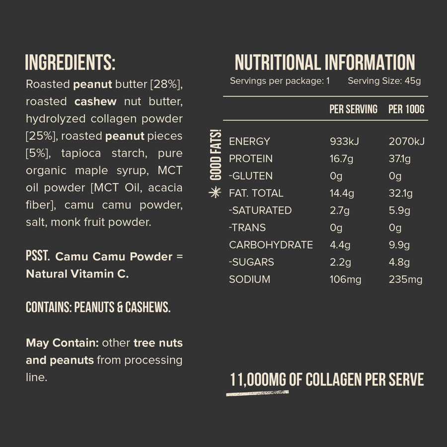 Collagen protein bars (peanut butter)