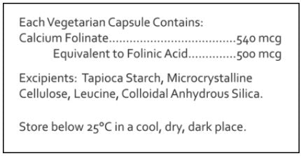 Folinic acid (MTHFR-friendly folate)
