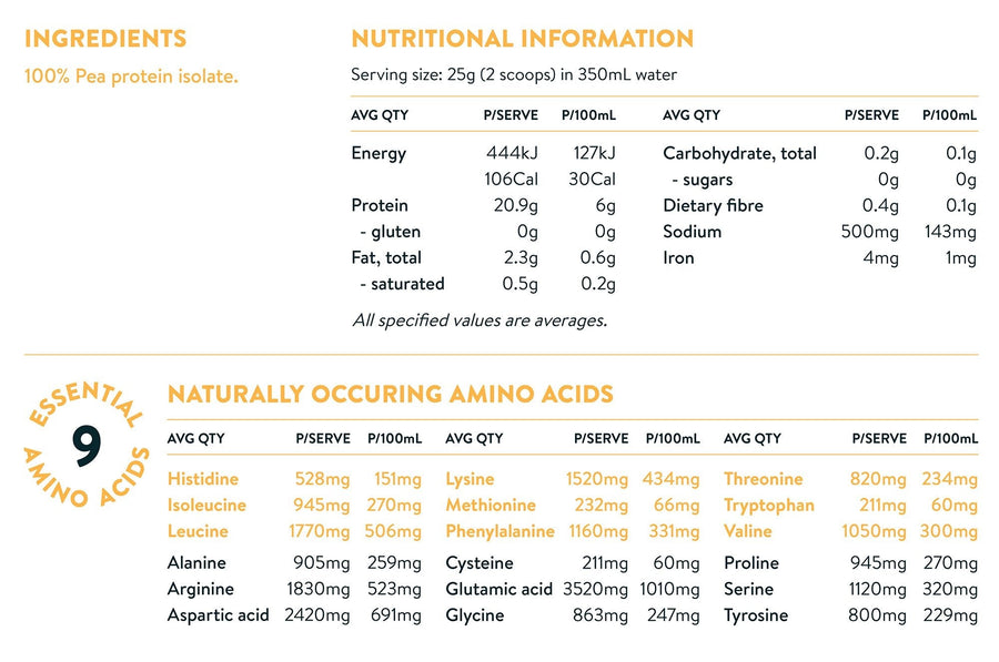 Pea Protein (natural Unflavoured)
