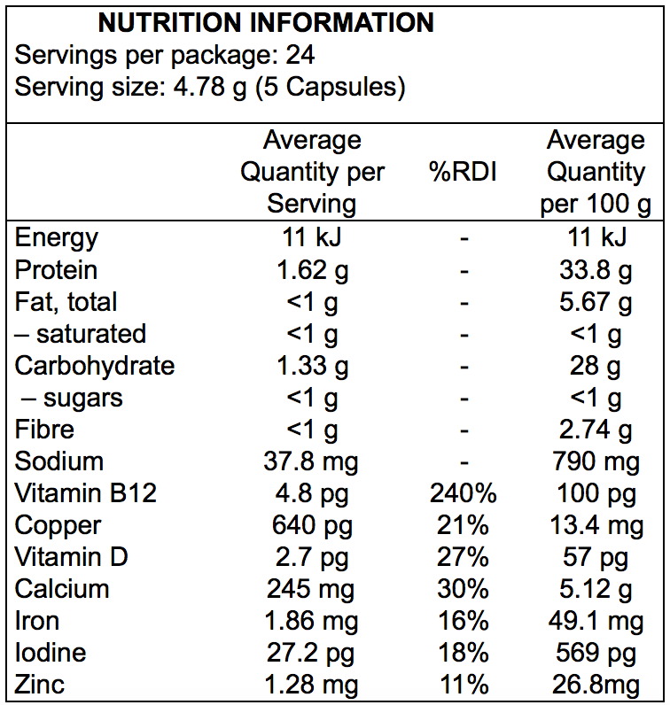 Freeze-dried oyster powder