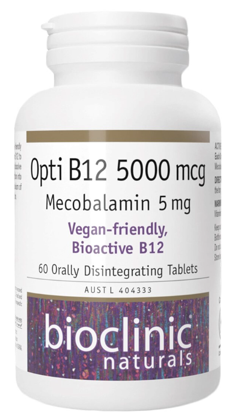 Bioclinic Opti B12 5000mcg 60 Sublingual Tablets