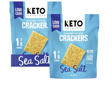Load image into Gallery viewer, Keto Naturals Almond Flour Crackers - Sea Salt
