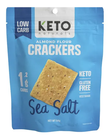 Keto Naturals Almond Flour Crackers - Sea Salt