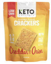 Load image into Gallery viewer, Keto Naturals Almond Flour Crackers - Cheddar &amp; Onion

