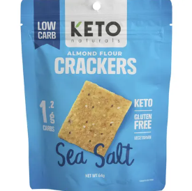 Keto Naturals Almond Flour Crackers - Sea Salt