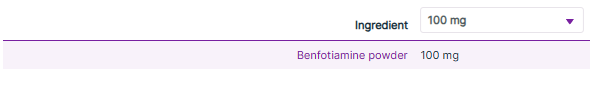 Benfotiamine (lipid-soluble B1)