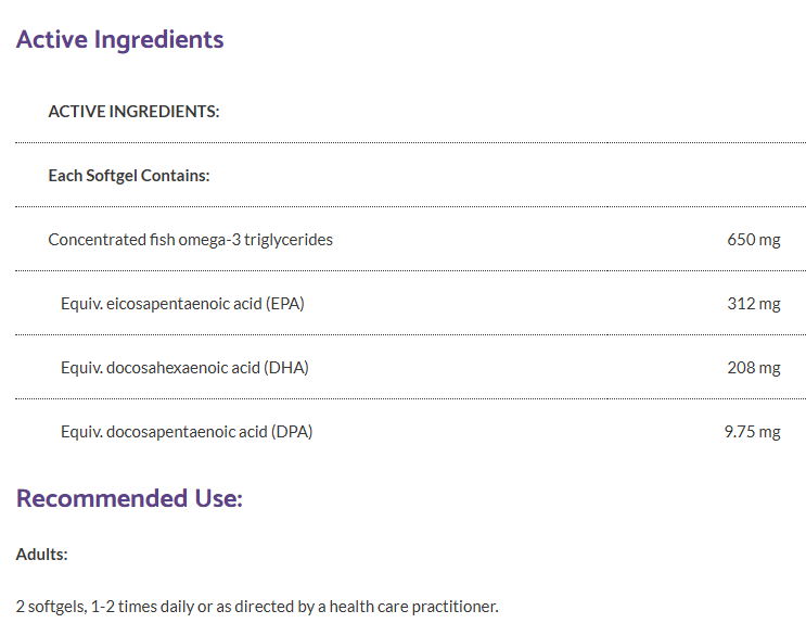 Fish oil with specialised pro-resolving mediators