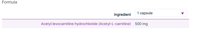Acetyl L-carnitine (ALCAR)