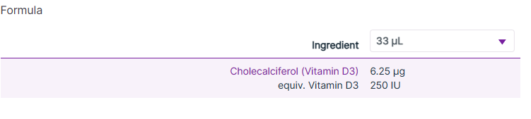 Vegan vitamin D3 drops