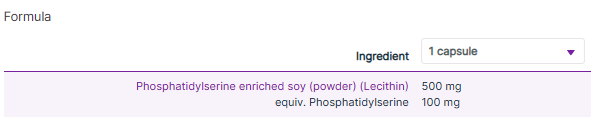 Phospholipid brain support