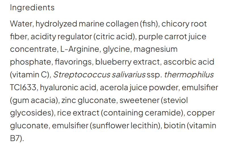 Marine collagen peptides