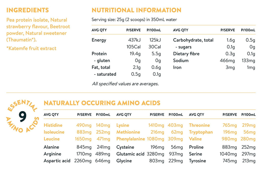 Pea protein (strawberry)