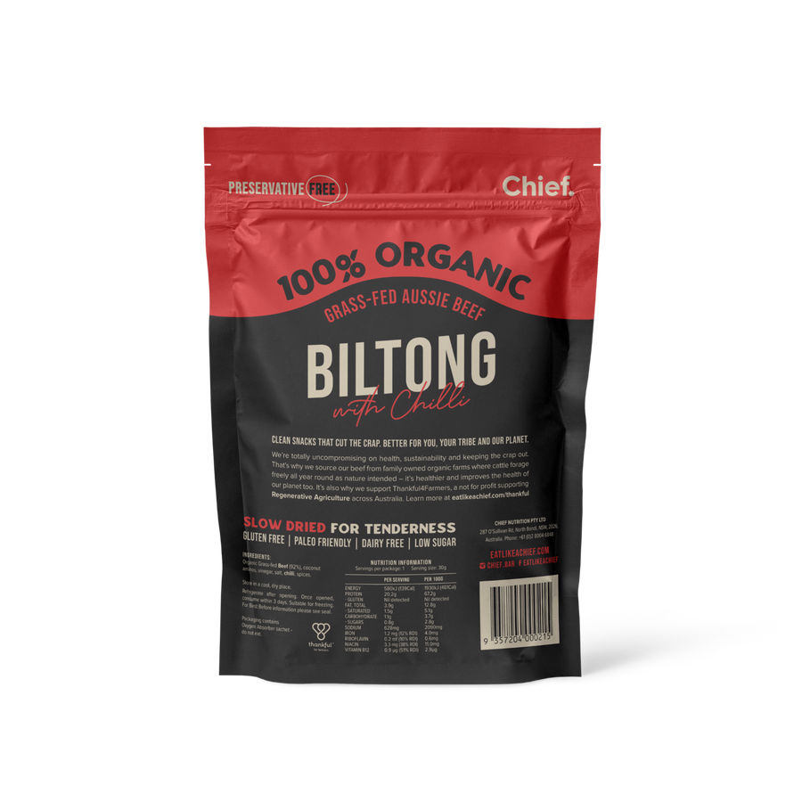 Beef and chilli biltong