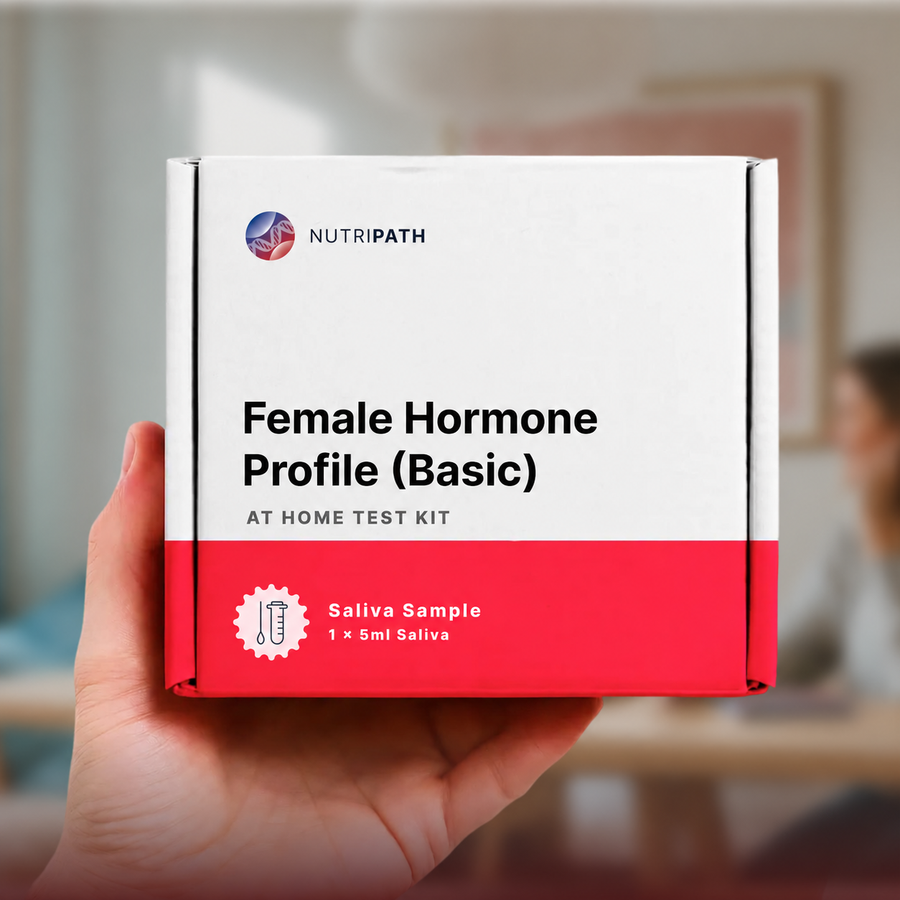 NutriPATH Female Hormone Profile - Basic collection kit photograph; supplied packaging may vary