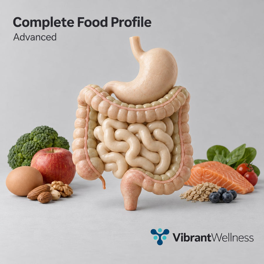 Complete Food Profile — original OptiLabs clinical illustration with supplier logo; collection items are illustrative, not the exact supplied kit