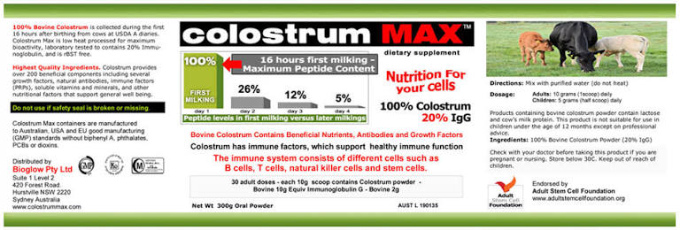 Bovine colostrum Max 300g