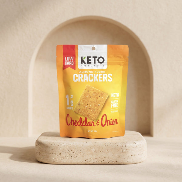 Almond flour crackers (cheddar and onion)