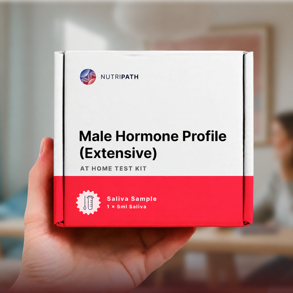 NutriPATH Male Hormone Profile - Extensive collection kit photograph; supplied packaging may vary