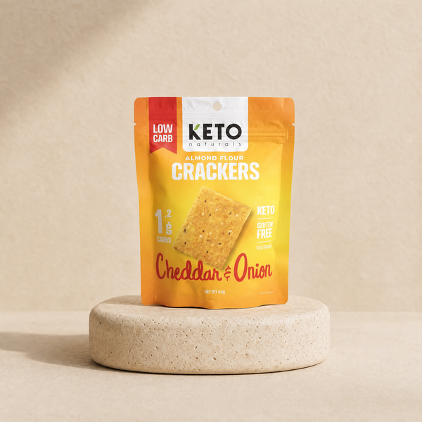 Almond flour crackers (cheddar and onion)