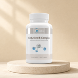 RN Labs BioActive B-Complex, 60 capsules on a beige stone platform