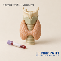 Thyroid Profile - Extensive — original OptiLabs clinical illustration with supplier logo; collection items are illustrative, not the exact supplied kit