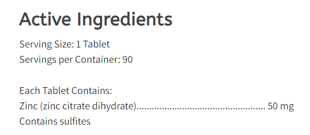 Zinc citrate