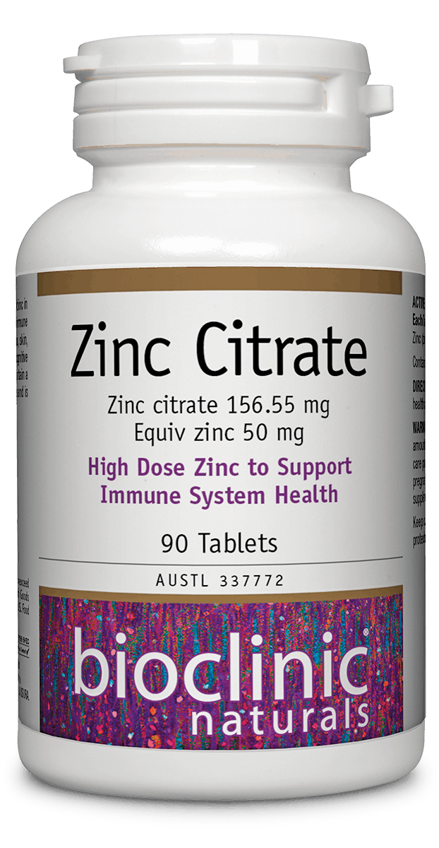 Bioclinic Naturals Zinc Citrate OptiLabs by Evergreen Doctors