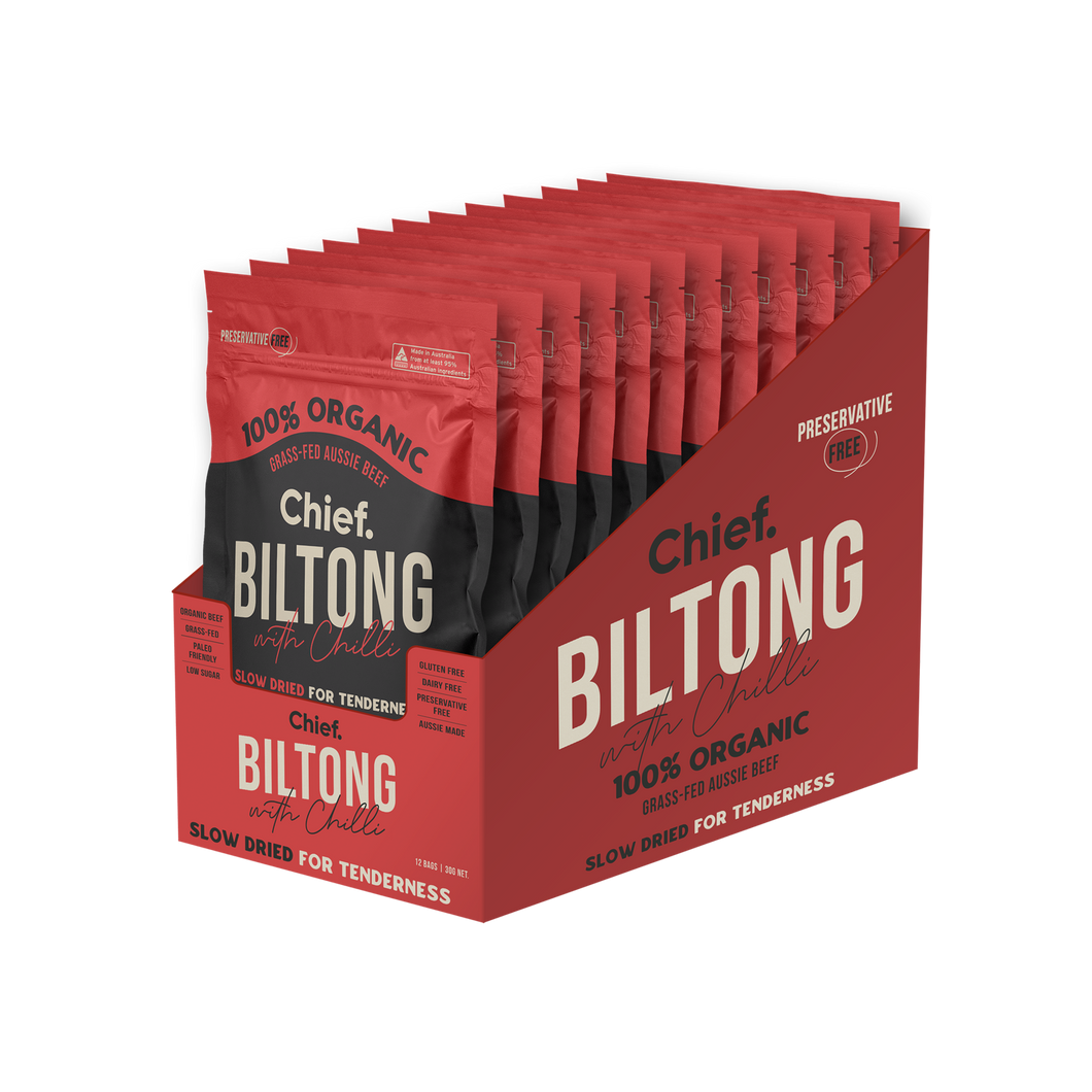 Chief Beef and Chilli Biltong (12 pack)
