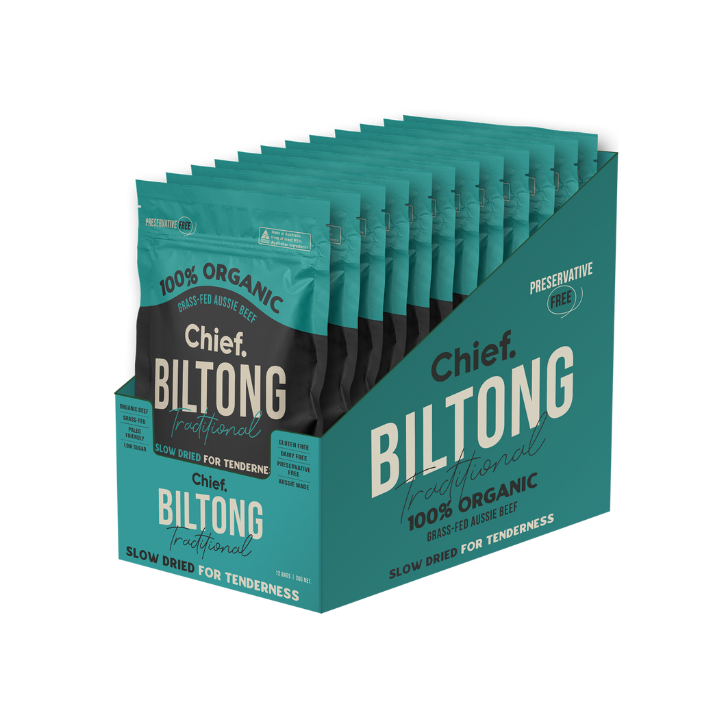 Chief Traditional Beef Biltong (12 pack)